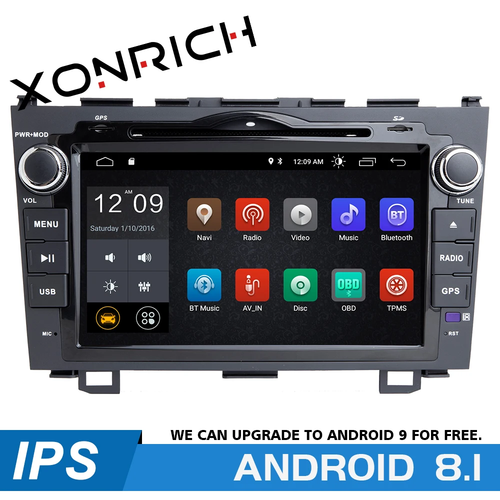 Автомагнитола 2 din мультимедийный проигрыватель IPS Android 8 1 для Honda CRV 2007 2008 2009 2010 2011