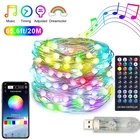 Праздничная светодиодная гирлянда Dreamcolor, 20 м, медный провод, USB, Bluetooth-лампа, сказосветильник светильник, Рождество, Новый год 2022, украшение комнаты IP65
