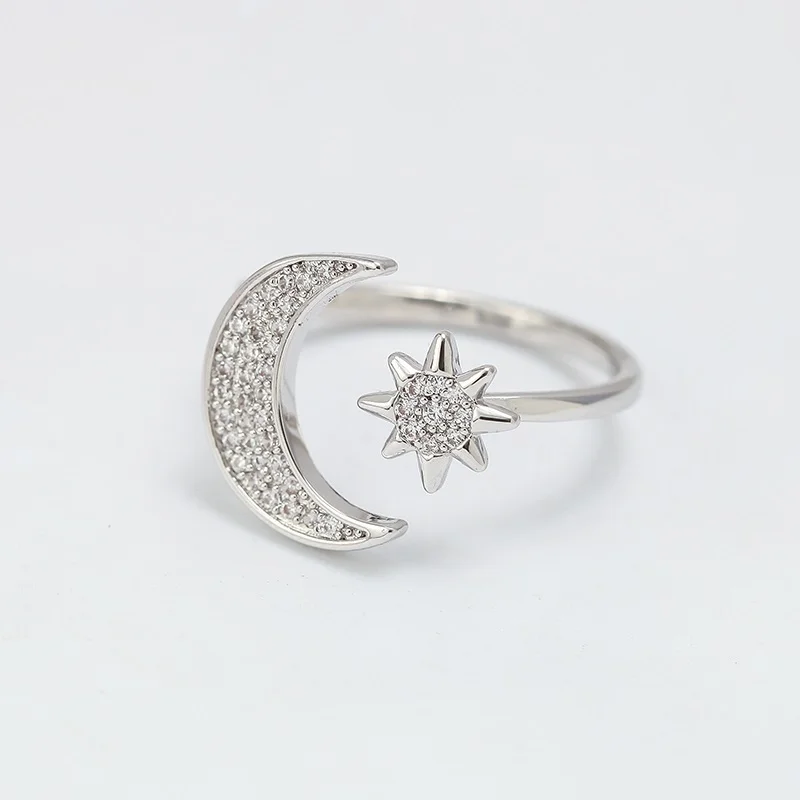 Женское кольцо с Луной и солнцем Открытое для вечерние банкета дня рождения