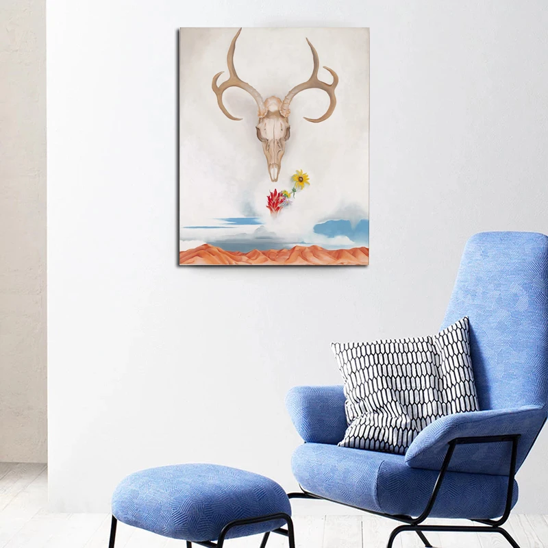 Настенная картина с черепом Джорджия о'keeffe Художественная Картина на холсте