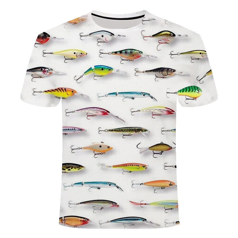 

new men's casual 3D printed T shirt Asian t-shirt heart-shaped fish-shaped design short sleeve 3D Tshirt fish-shaped t shirt