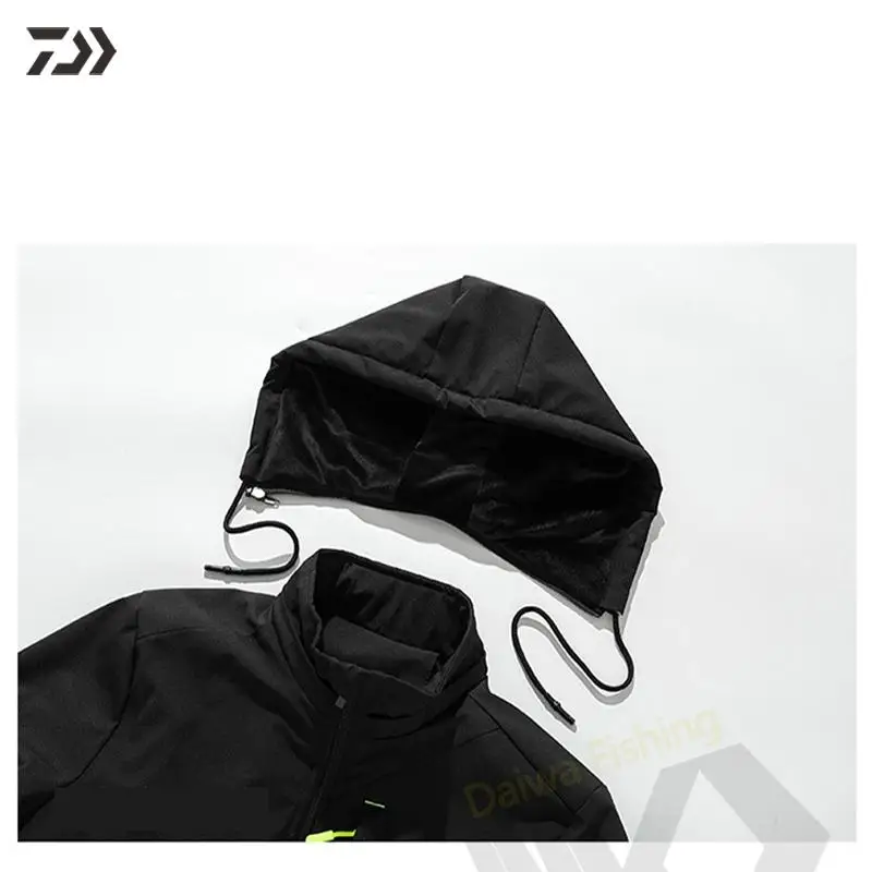 

Daiwa Fishing Clothing Breathable Thermal Thick Fleece Solid Warm Soft Windproof Daiwa Fishing Hoodie Men Winter Outdoor Sport