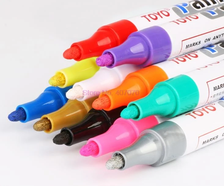 Яркий маркер для перманентной Протекторной резины 5 цветов на выбор 500 шт.|rubber paint