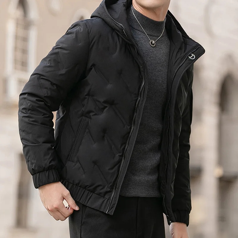

New 2020 Winter Down Jacket Parkas Men Casual Warm Thick Jackets Coats Hooded Duck Down Coat Male Waterproof Outwear HX520