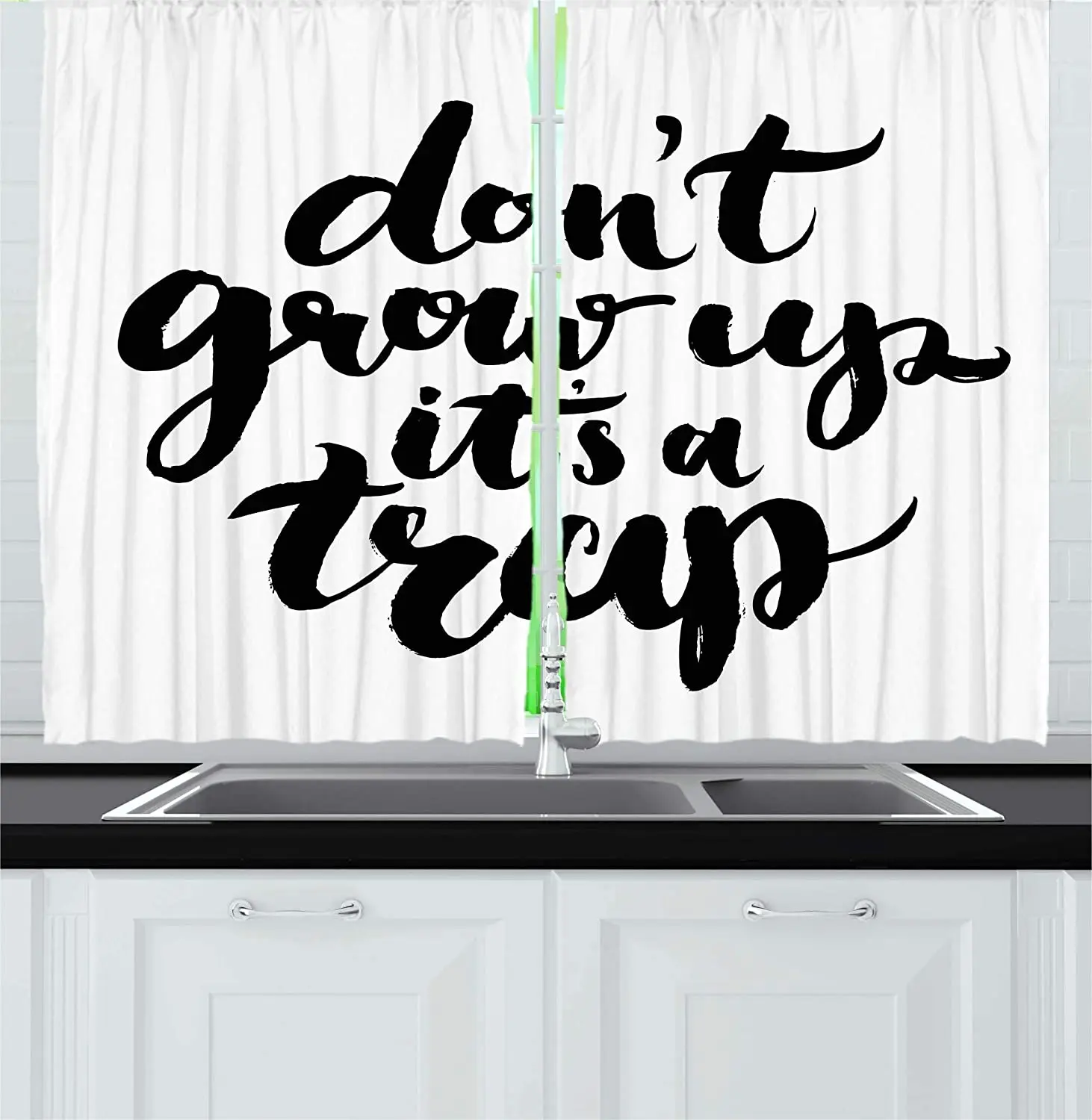 Шторы с цитатой шторы для гостиной спальни черные и белые занавески на окна кухни