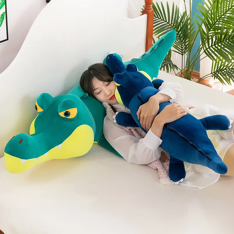 

Zqswkl 80/100/120cm cute crocodile plush toy long pillow sleeping accompany doll sofa cushion children's boys birthday gift