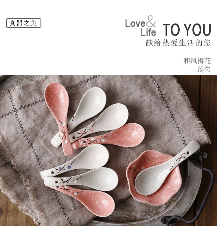 Креативная маленькая суповая ложка с короткой ручкой каша в японском стиле керамическая кухонная ложка посуда кухонный аксессуар