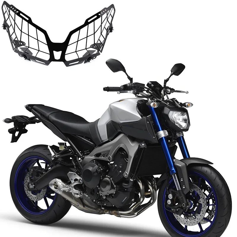

Grille Headlight Protector Guard Lens Cover for YA-MAHA MT09 Tracer 900 FZ09 -