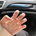 Накладные ногти с имитацией французского медведя