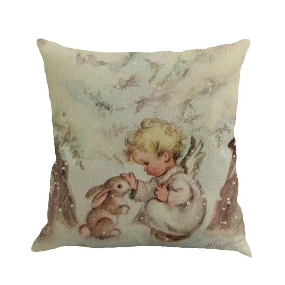 Рождественская печать окрашенный диван-кровать домашний декор наволочка