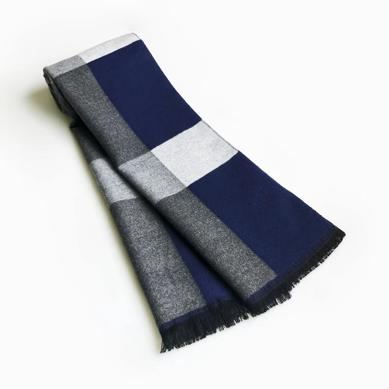 Зимний шарф в клетку 2024 Мужские Дизайнерские шарфы модные повседневные