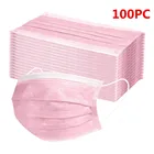 100 ПК маска для лица защитные перчатки маска для лица на крышка на открытом воздухе ты слишком близко розовая маска с рисунком