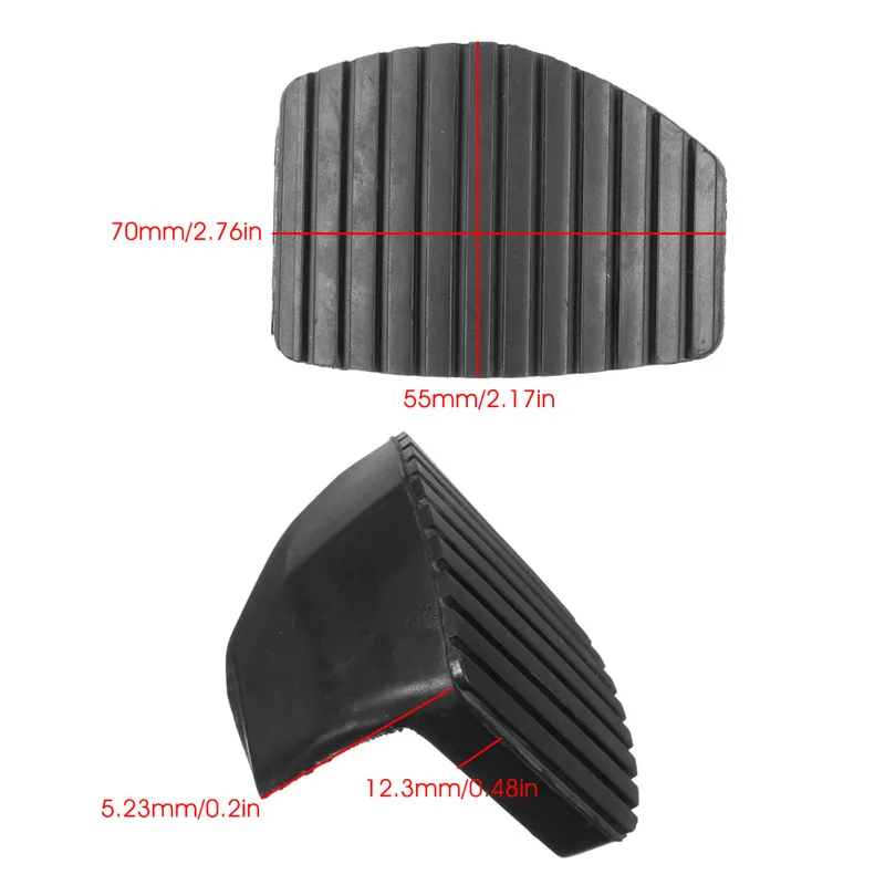 1 пара автомобильных резиновых тормозных колодок черные противоскользящие