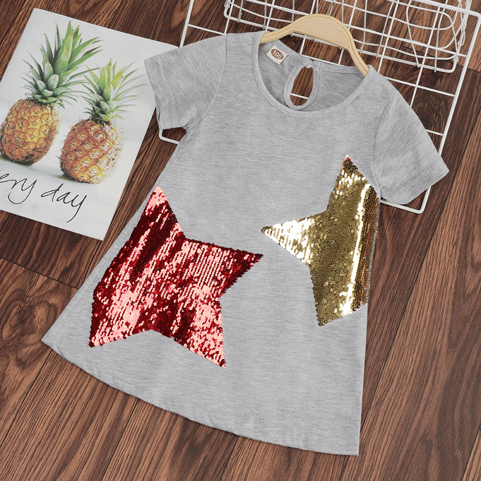 Новинка 2020 летнее платье для маленьких девочек одежда с цветами и блестками