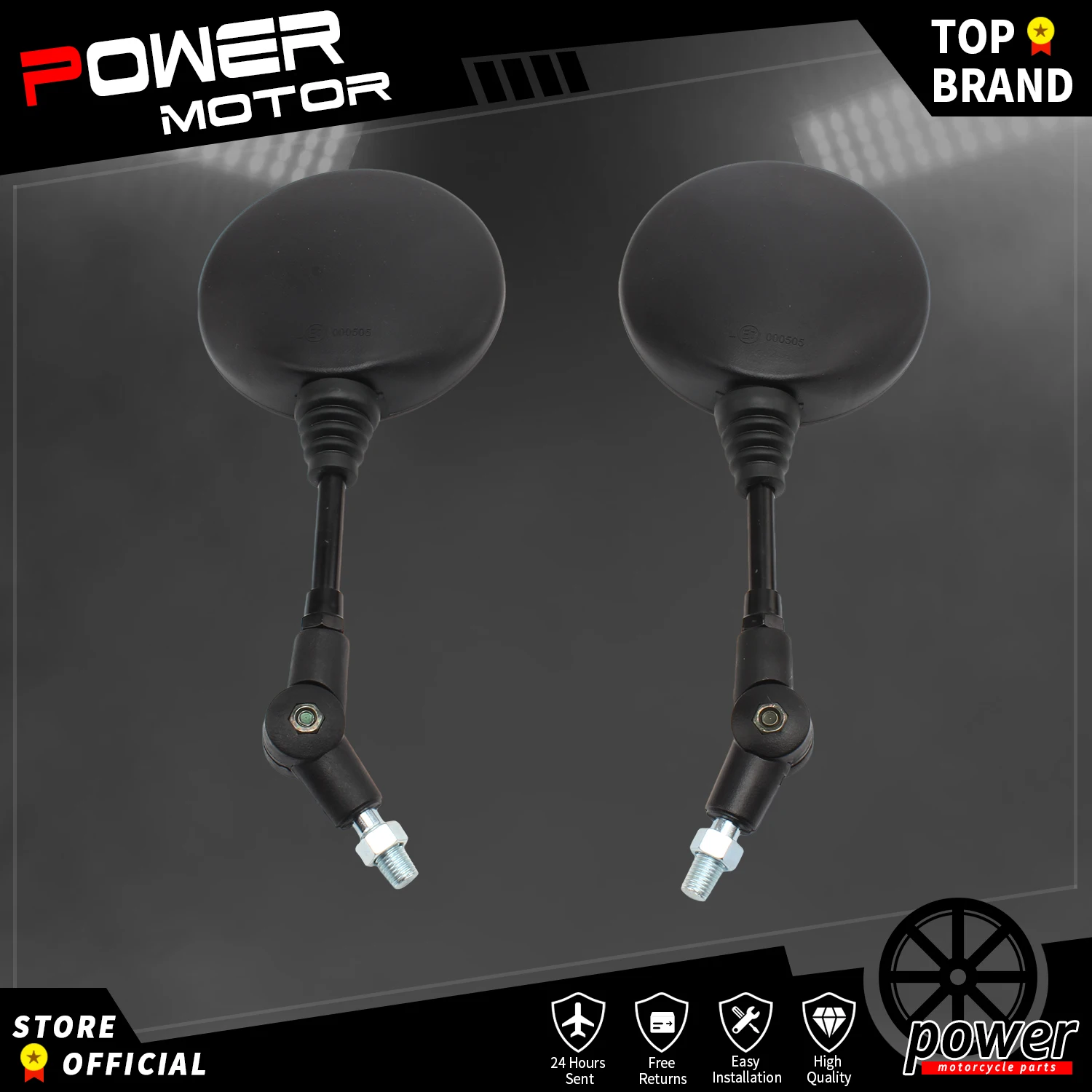 2 шт. Складной круглый зеркало заднего вида для скутера 10 мм, мотоцикла Motocross аксессуары боковое зеркало для велосипеда.