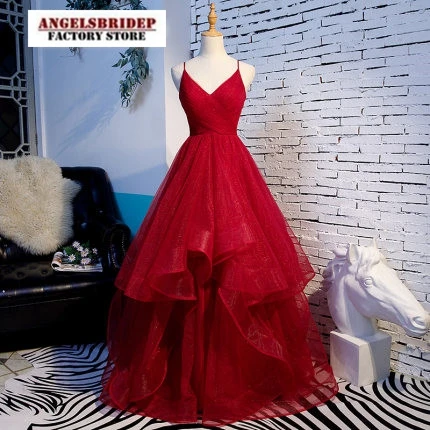 Сексуальное платье на тонких бретельках для выпускного вечера вечерние платья