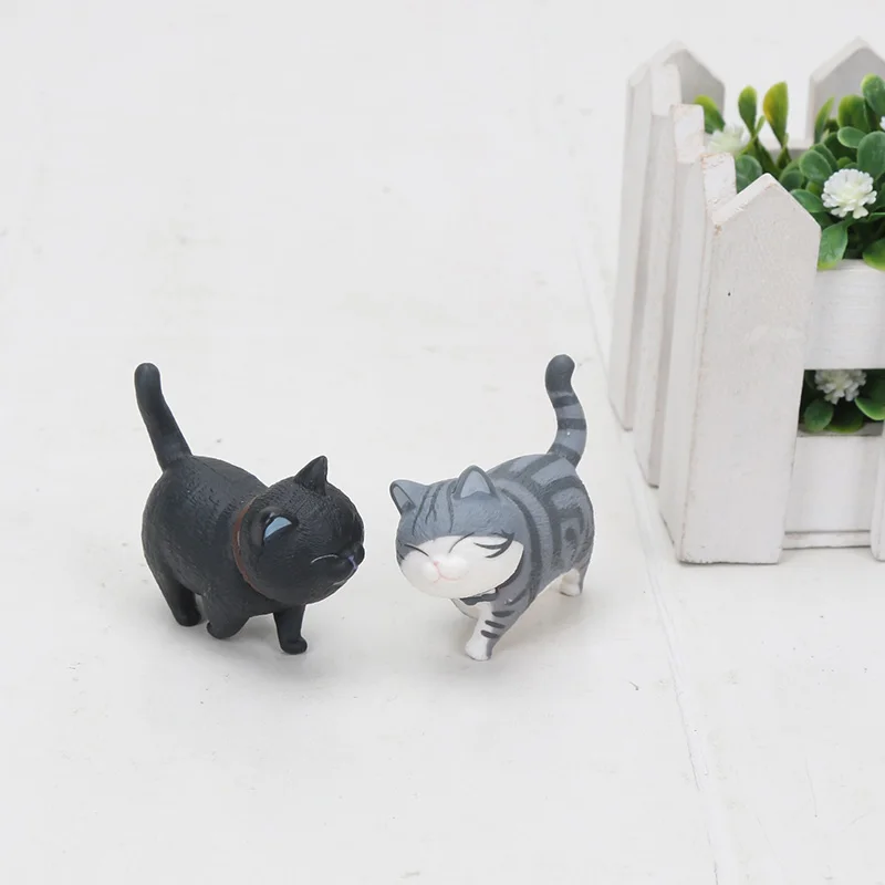 9 шт. кошки игрушка фигурка создания животного Кот маленький колокольчик Неко