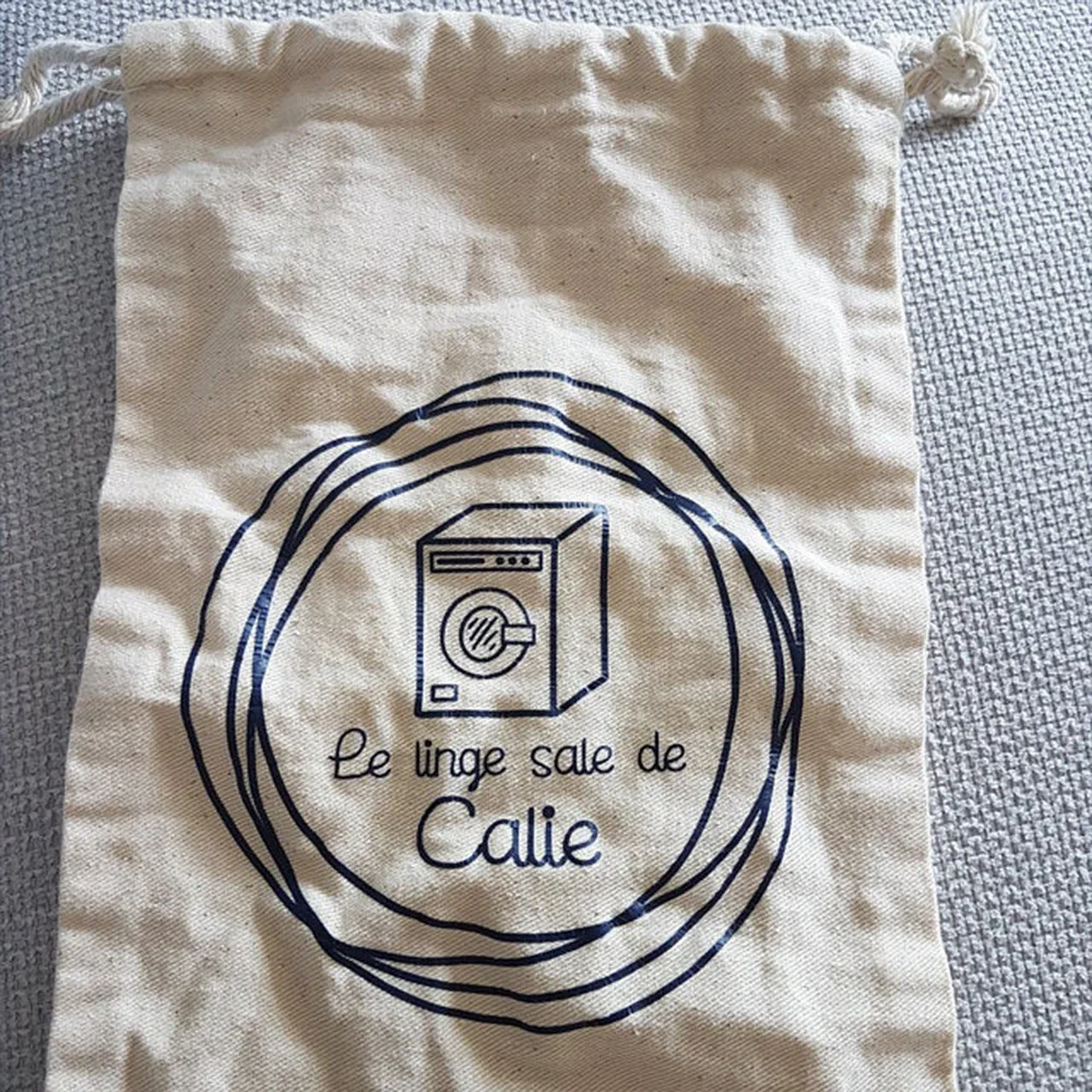 

50 Pcs/Custom pooches cotton baby Pouches Personalised burlap gift bags chic favor bags any logo Jewelry Pouches