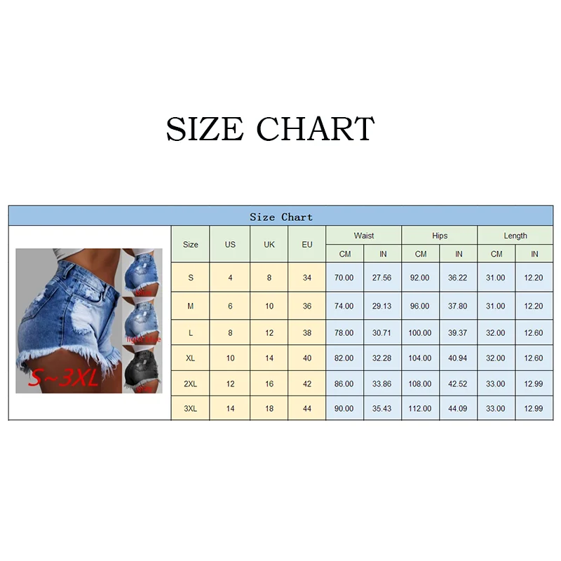 

Slim Tassels Hole Sexy Denim Shorts Women's Fashion Casual Summer Cool Women's Denim Shorts High Waist Plus Size Sexy Shorts