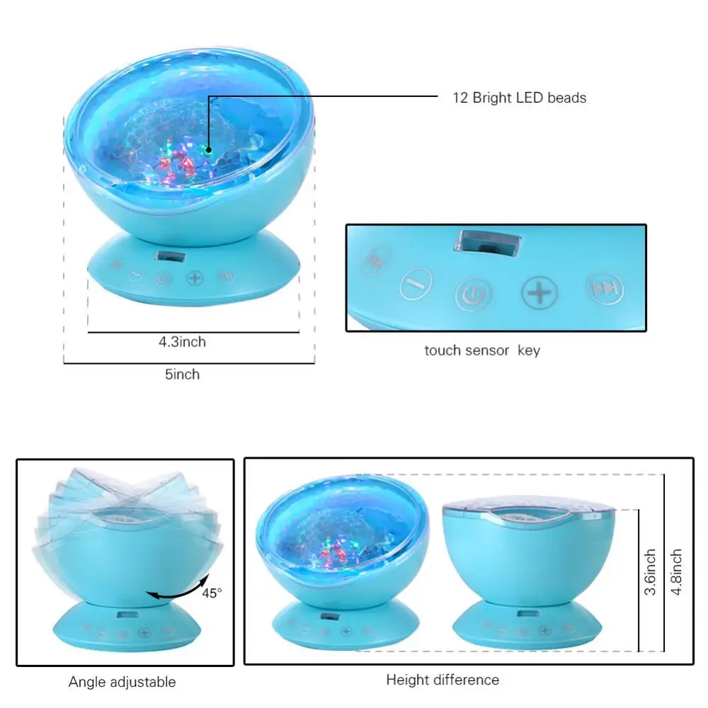 Океанская волна звездное небо светодиодный Ночной Светильник проектор Новинка