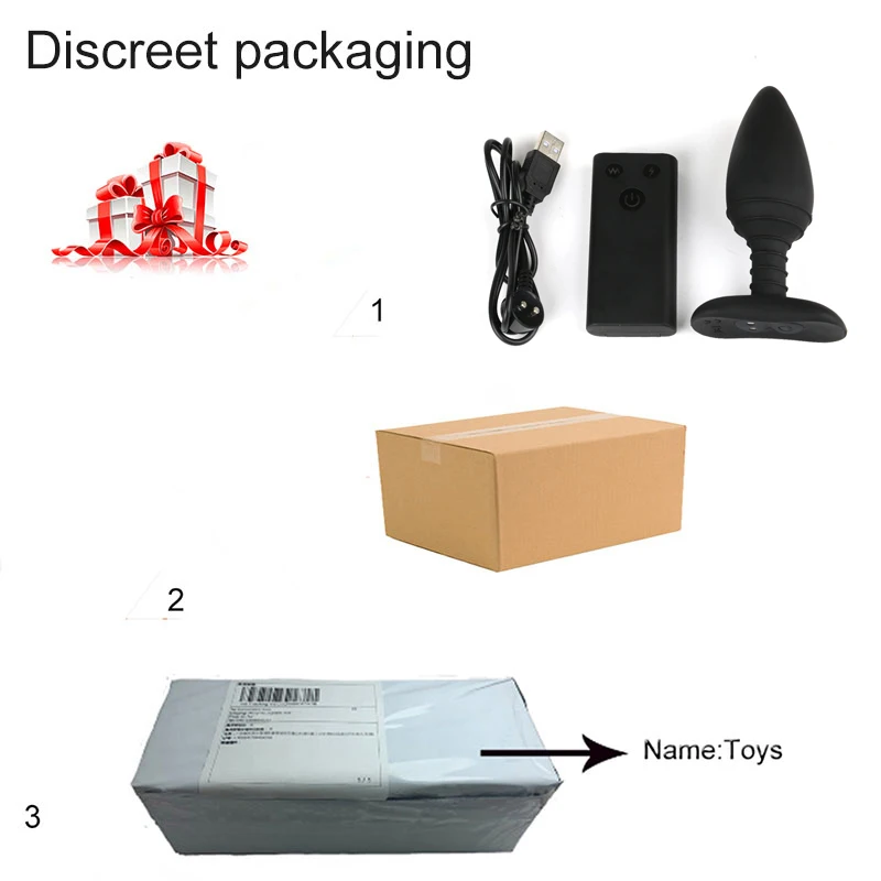 Беспроводная Удаленная вибрационная Анальная пробка бондаж Электрический шок