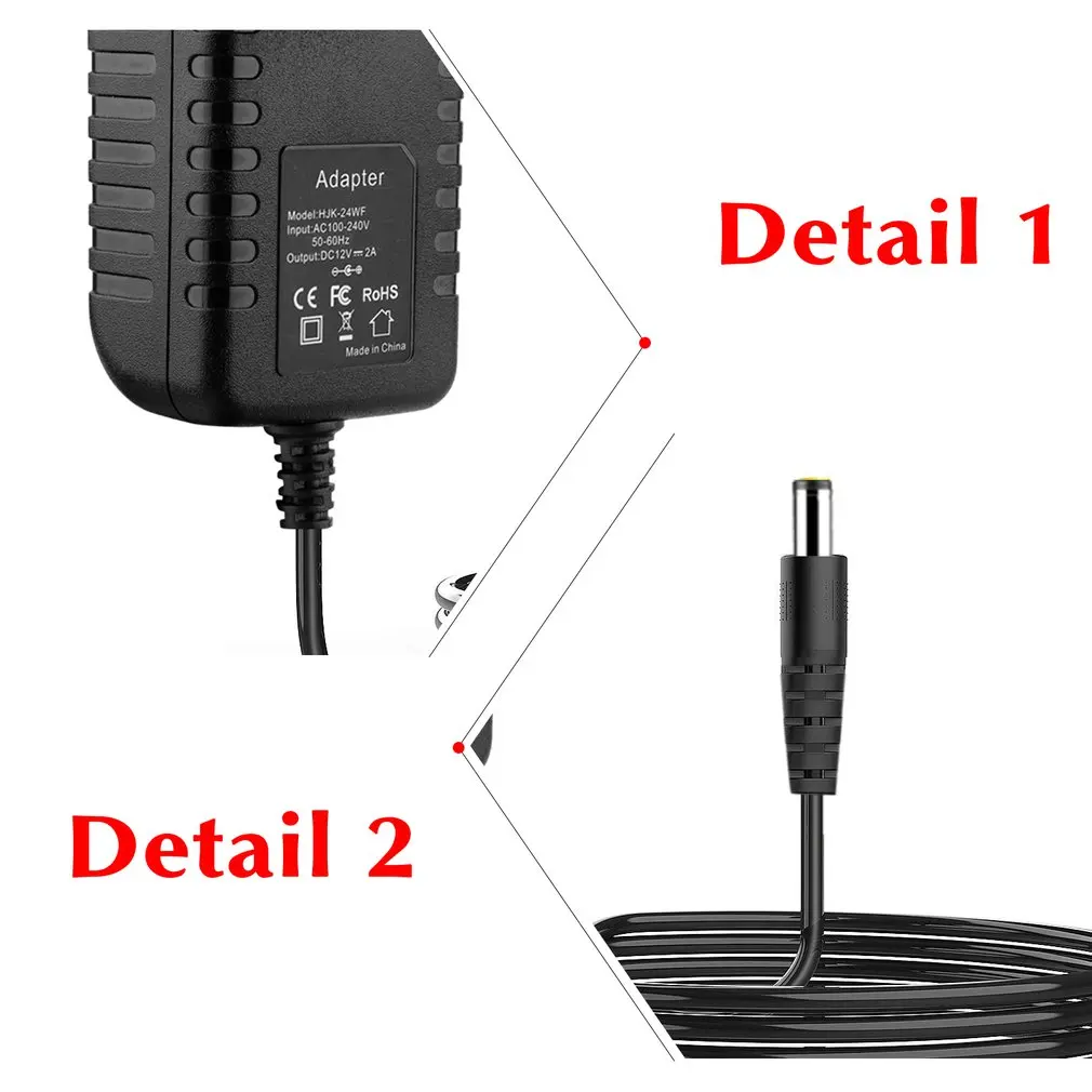 

Dc 12V 2A Power Supply Adapter 12V Volt lighting transformer Converter For For Mosquito Lamp IR Illuminator Scanner Webcam