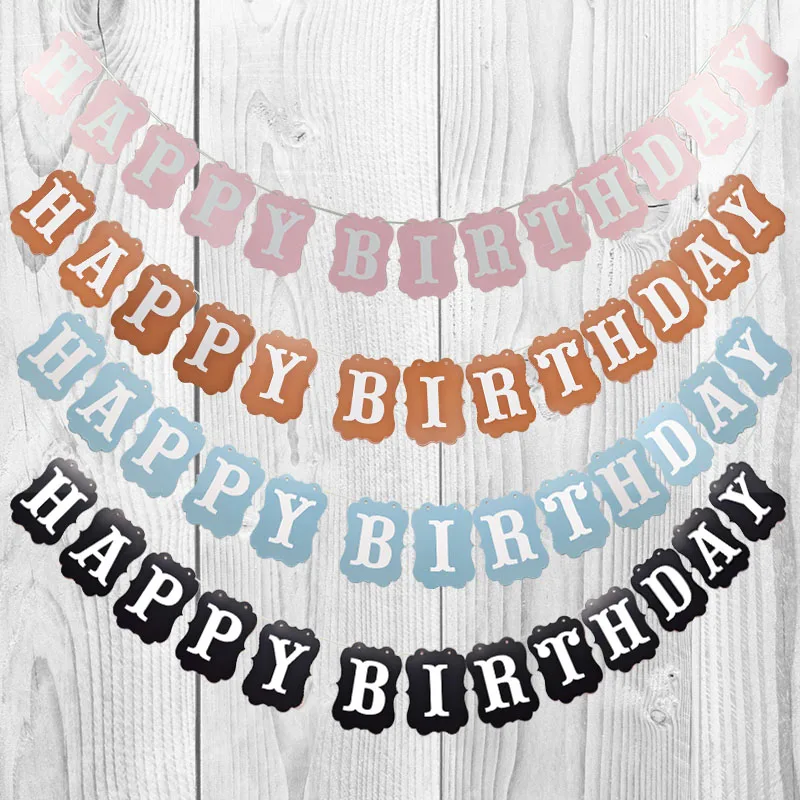 1 Набор С Днем Рождения Бумажная гирлянда баннер фон для свадьбы ребенка душ дети