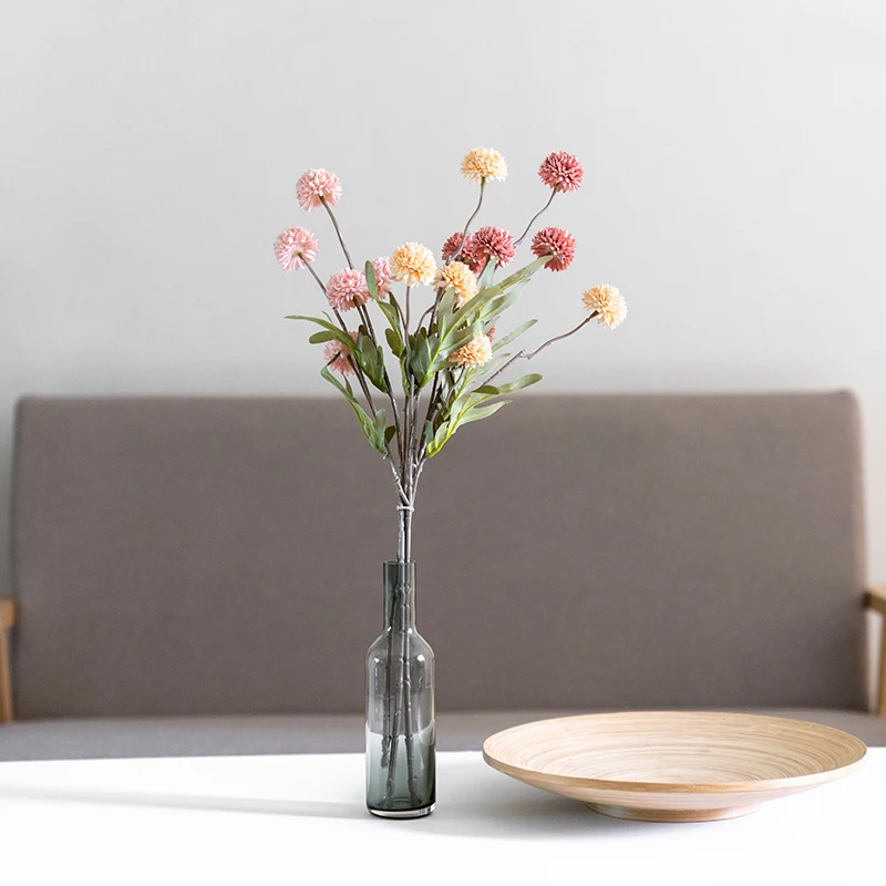 2pcs 50cm Artificial Dandelion Flowers High Quality Living Room Home Arrange Wedding Decor Bouquet for Table Wall Material Plant |