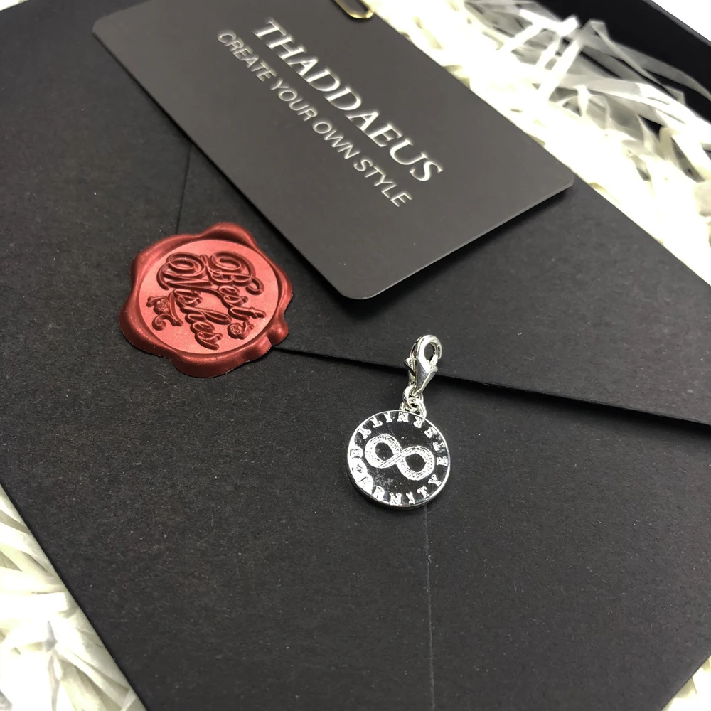 Талисманы бесконечные символ 925 пробы Серебряные кулоны из нержавеющей стали