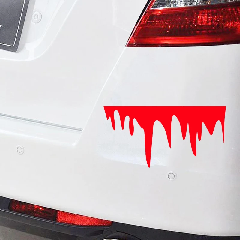 

18*9cm Blood Dripping Car Stickers Zombie Jdm Car Styling Graphic Bleeding Window Decoration Personality Car Stickers Jdm