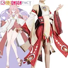 Genshin Impact Yae Miko Косплей Костюм ONSEN Guuji Yae Косплей Полный комплект на заказ