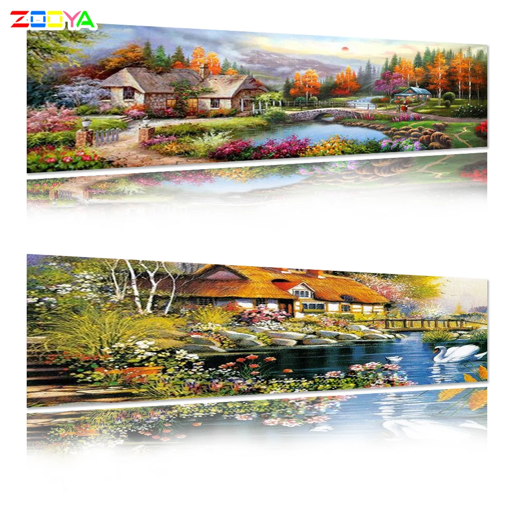 Полностью квадратная дрель Алмазная картина страна природа 5D алмазная вышивка