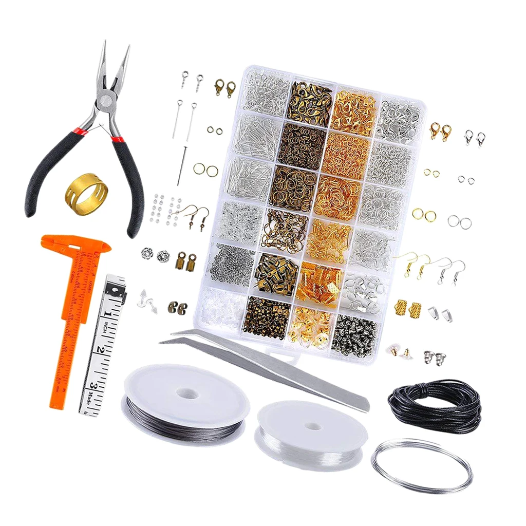 

Jewelry Making Supplies Kit Findings Necklace Repair Pliers for DIY Crafting