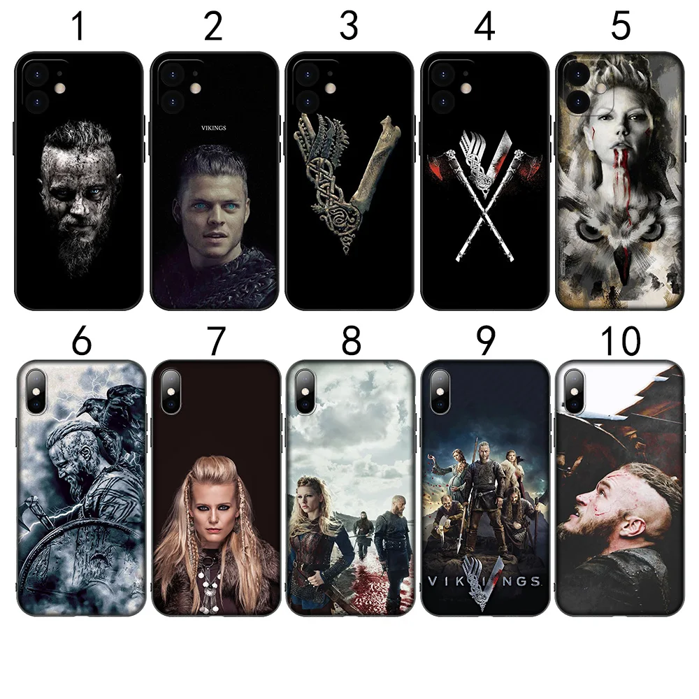 Мягкий силиконовый чехол LS212 Vikings для iPhone 13 12 11 X XS XR Pro Max Mini 8 7 6 6s Plus 5s 5 SE - купить по