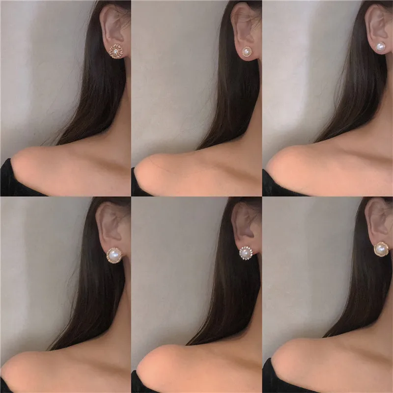 Высококачественный комплект жемчужных серег в стиле ретро 6 пар жемчужные