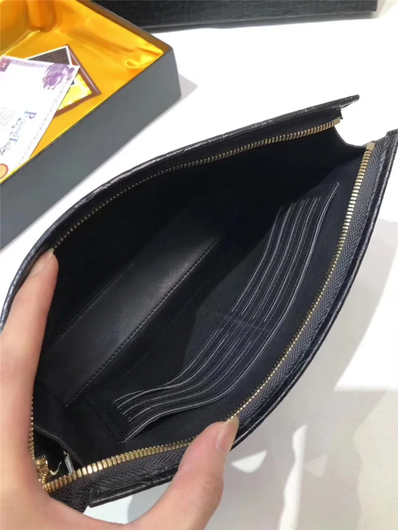 Подлинная натуральная кожа аллигатора на молнии деловой рабочий клатч кошелек