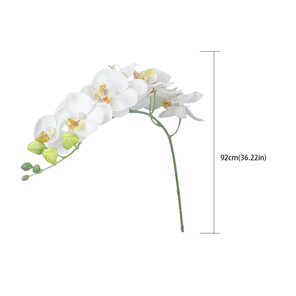 

Imitation Flower Decor Beautiful Artificial Plants Fake Orchid Vivid Simulation Flower Office Home Bouquet Floral Decor White
