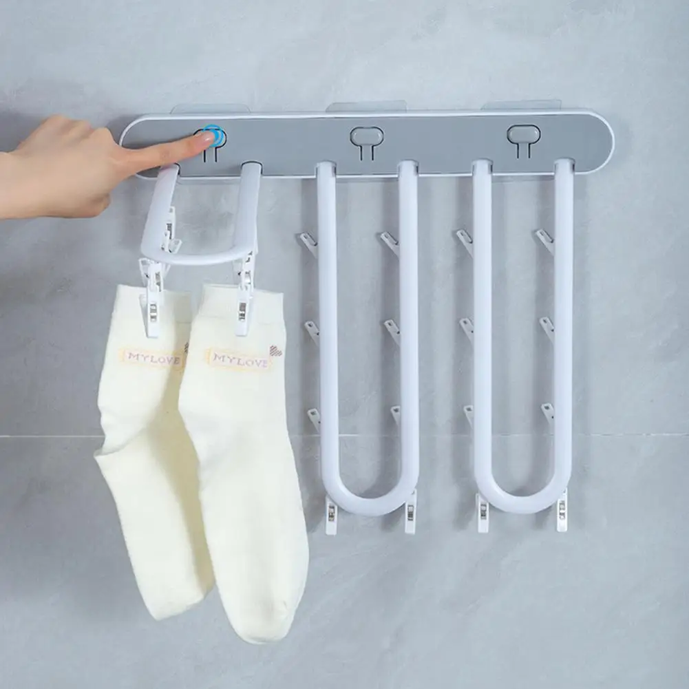 

Домашняя складная вешалка для одежды, вешалка для полотенец, носков, бюстгальтеров, белья, сушилка с 24 зажимами, крючок для прищепки, сушилка...