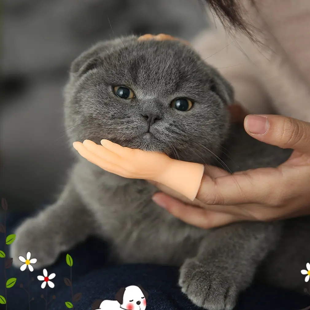 

Cat Props Tiktok hot Mini Hand Creative Cat Toys Interactive Toys Lovely Clean Comb MIni toys Pvc Pet Cat Products Cat Hair Comb