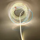 Супертонкая лента COB, 1-5 м, ширина 5 мм, 384 светодиодов на метр, гибкая узсветильник вая полоса высокой плотности, 12 В постоянного тока, 24 В, 3000 К, 4000 к