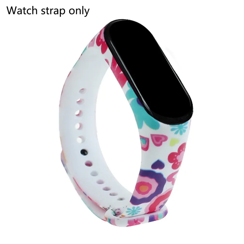 

23 Colorful Soft Silicone Strap Watchband for Xiaomi Mi band 4 band 3 Smart Watch Flower Printed Wrist Band Bracelet Accessories