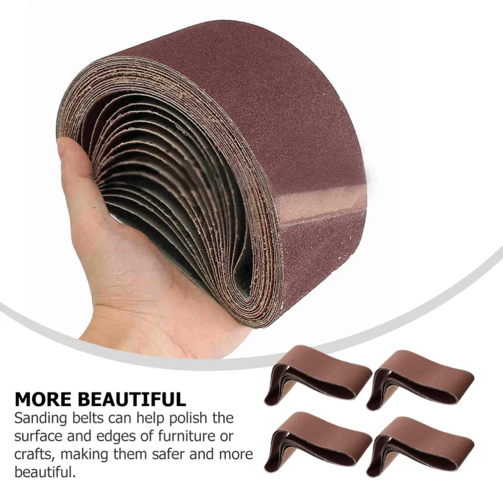 

5Pcs Aluminium Oxide Sanding Belts Abrasive Grinding Belts for Metal Polishing