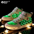 Размеры 3646 светящиеся кроссовки для мужские и женские взрослых зарядка через USB светящаяся повседневная обувь унисекс; Туфли со светодиодной подсветкой с подсветкой