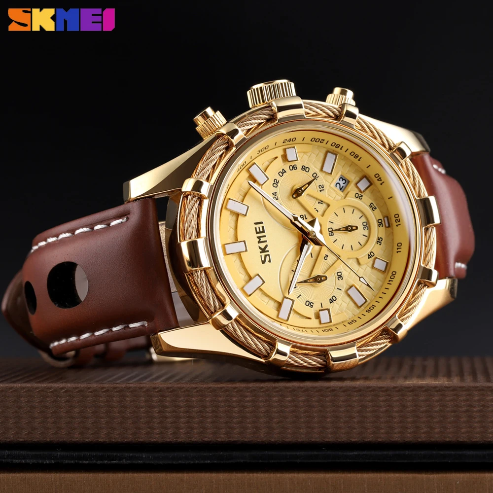 SKMEI Топ бренд класса люкс мужские часы спортивные секундомер Кварцевые