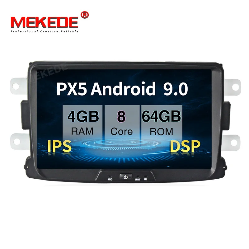 " DSP ips, 4 ГБ, 64 ГБ, Android 9,0 автомобиля gps для Dacia Sandero тряпкой Renault Captur Лада Xray2 Logan 2 без dvd плеер Авто Радио