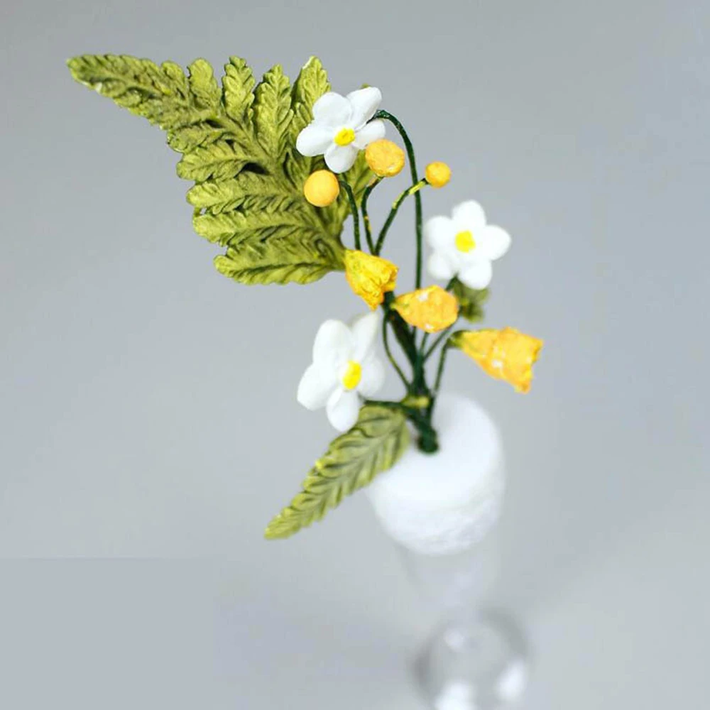 Новый 3D круглый папоротник силиконовая форма лист для фонданов шоколада печенье