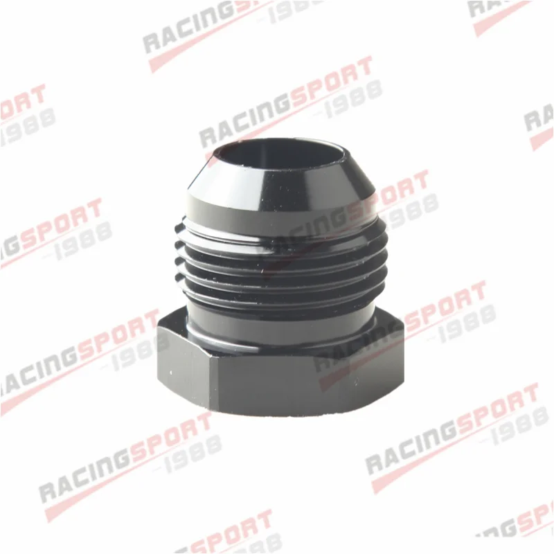 

-12 AN AN12 AN 12 Male Flare Plug Fitting Adapter Aluminum Black