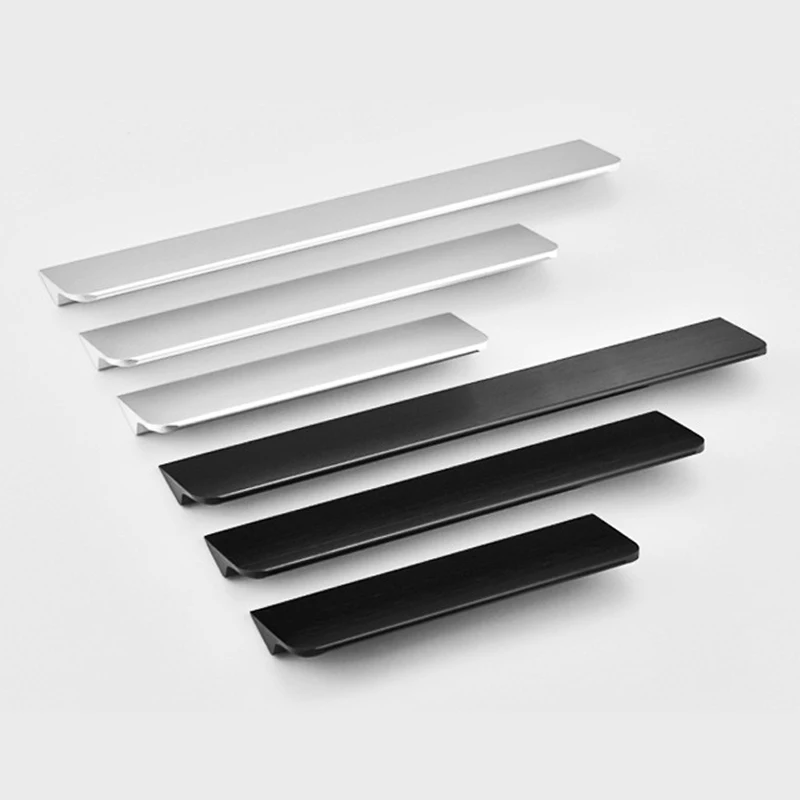 Новинка скрытые ручки для шкафов черного и золотого цвета кухонный шкаф из