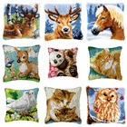 Животные серия защелка крючок ковер наборы собак 3D сегментная Вышивка Подушка олень вышивка крестом ковер Вышивка Подушка DIY Knooppakket