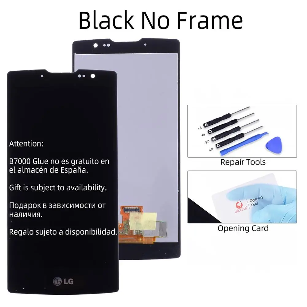 Black No Frame 4.7" 3G 4G LTE тачскрин дисплей экран для LG Spirit сенсорный дисплей LCD с тачскрином в рамке замена запчасти H440 H442 H422 H440N C70 LG Spirit Черный - Цвет: Black No Frame
